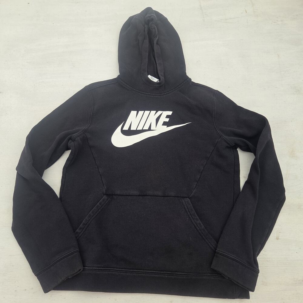 Nike Youth Spellout Hoodie Size XL Black Vintage Athletic